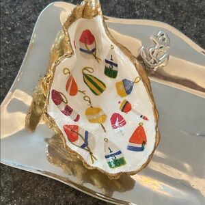 Decorative Oyster Shell with Buoys